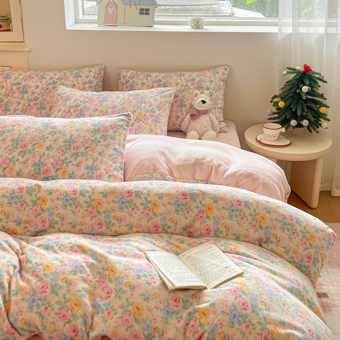 91家纺网 家纺一手货源 找家纺 【12.20周六秒杀 三人助力49.9带回家】简约牛奶绒套件