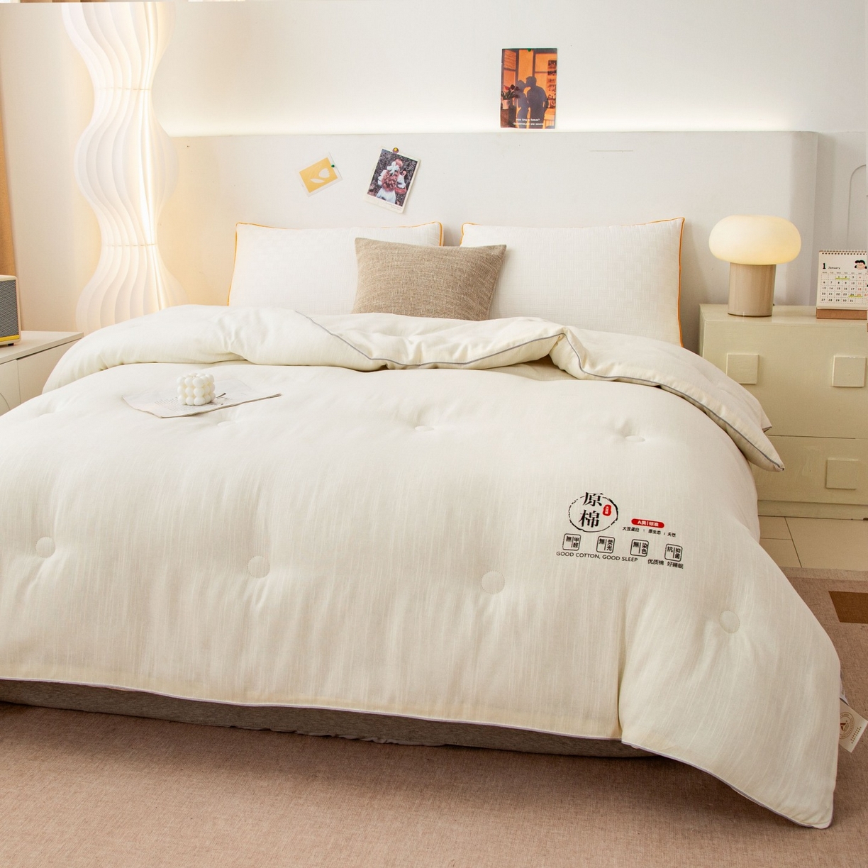 91家纺网 家纺一手货源 找家纺 （总）锦兴酒店布草 2025新款全棉纯棉原棉大豆被子被芯