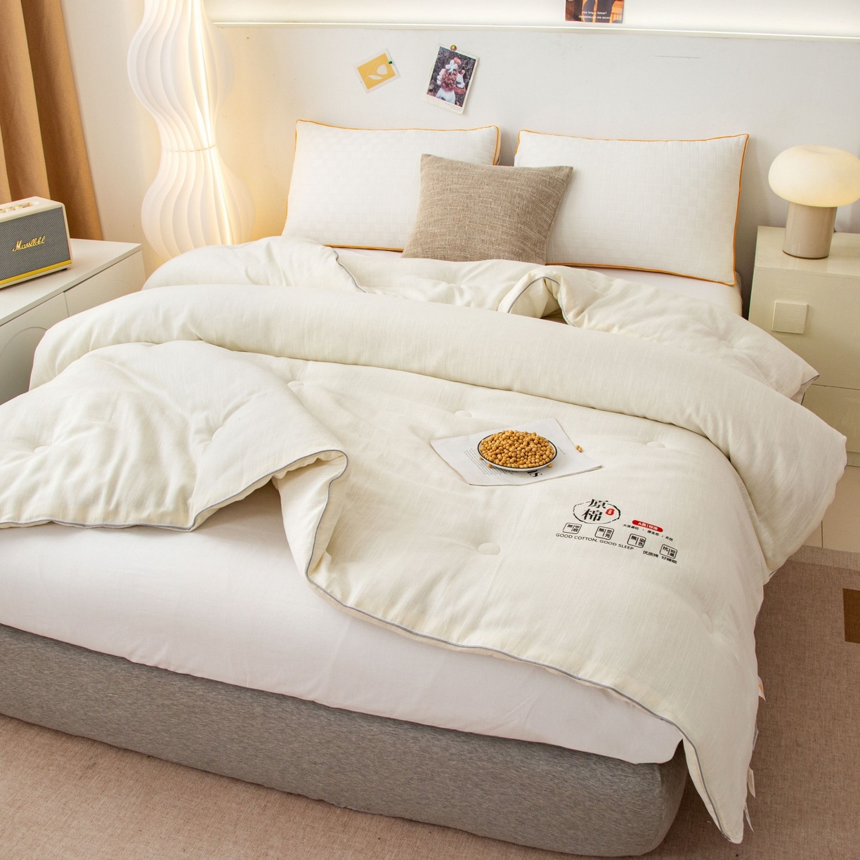 91家纺网 家纺一手货源 找家纺 （总）锦兴酒店布草 2025新款全棉纯棉原棉大豆被子被芯