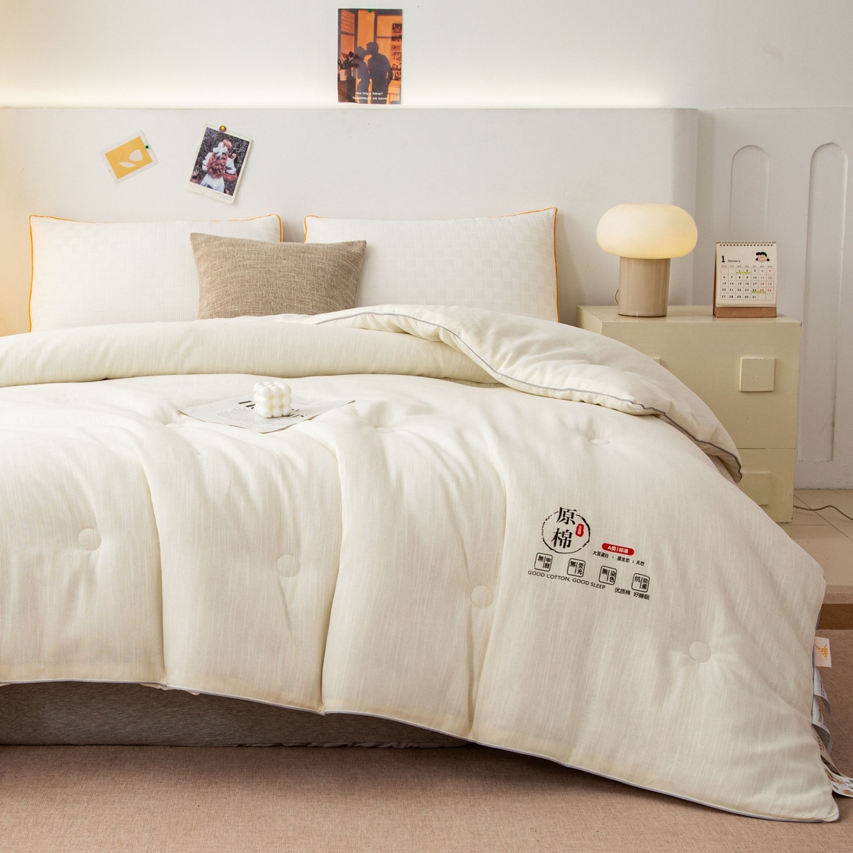 91家纺网 家纺一手货源 找家纺 （总）锦兴酒店布草 2025新款全棉纯棉原棉大豆被子被芯