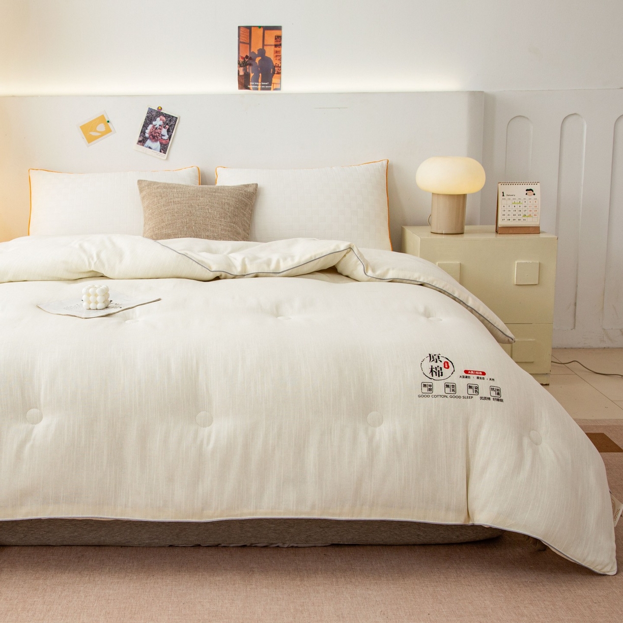 91家纺网 家纺一手货源 找家纺 （总）锦兴酒店布草 2025新款全棉纯棉原棉大豆被子被芯