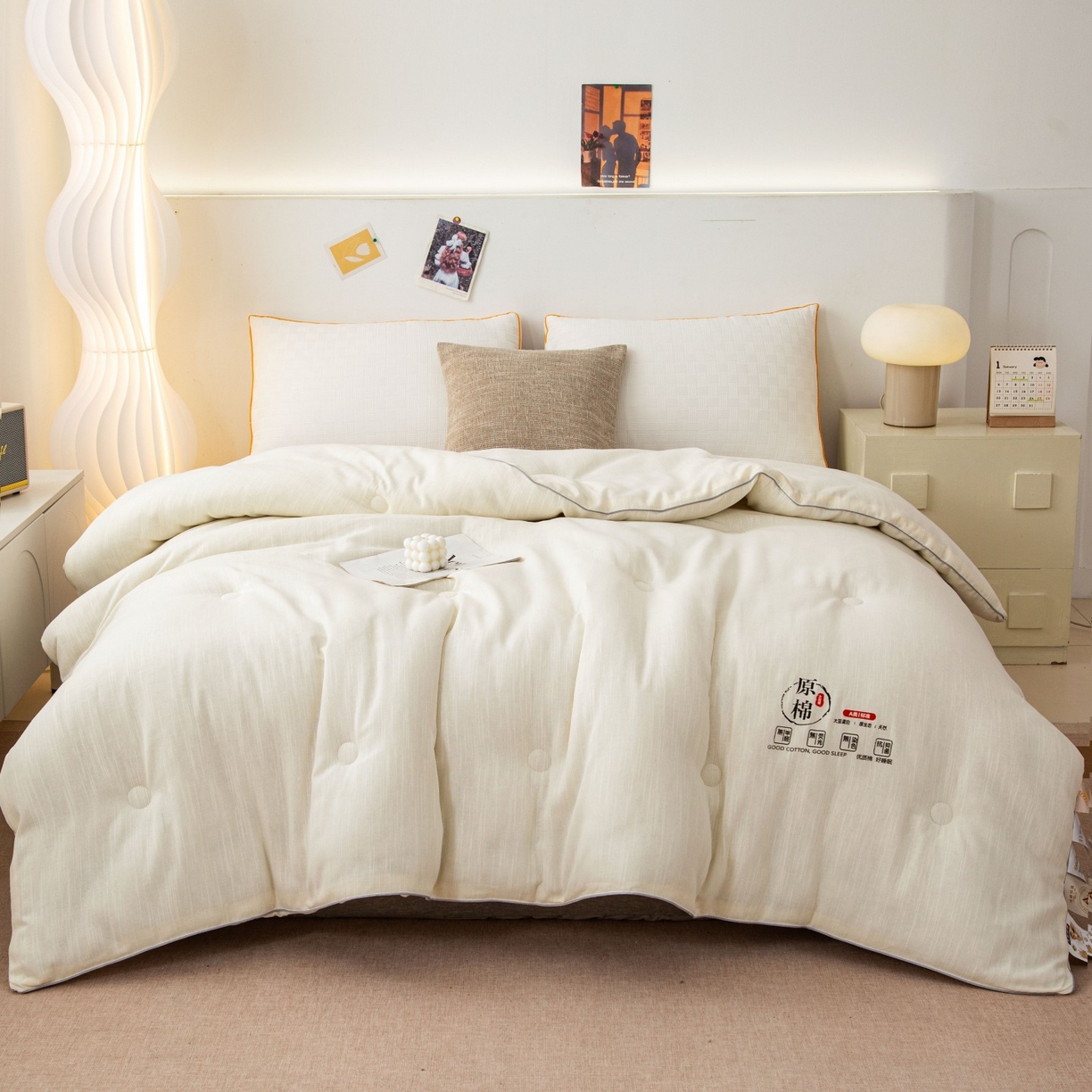 91家纺网 家纺一手货源 找家纺 （总）锦兴酒店布草 2025新款全棉纯棉原棉大豆被子被芯