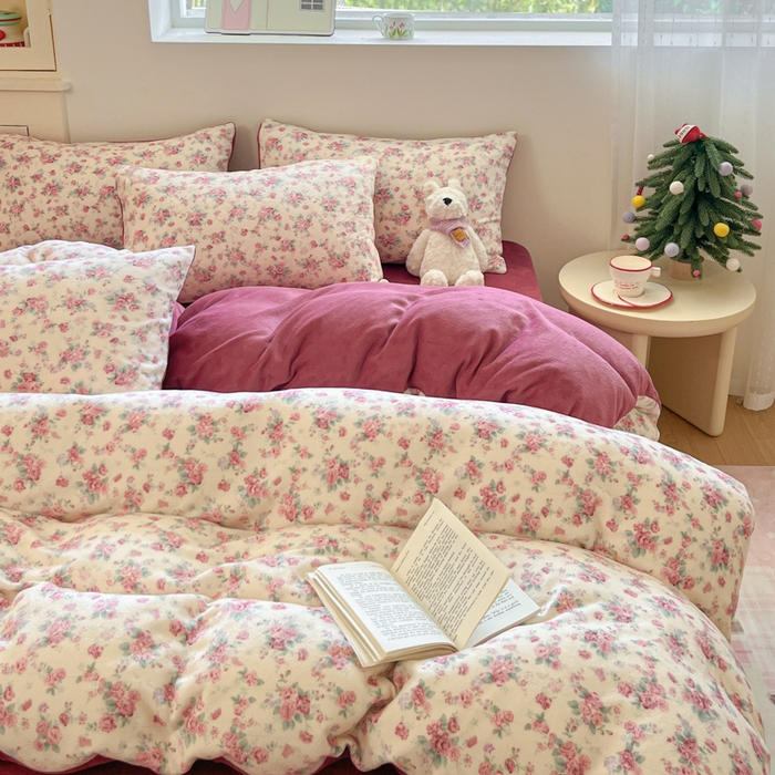 91家纺网 家纺一手货源 找家纺 贝扬思家纺 2025新款软fufu加厚保暖可爱系简约牛奶绒套件系列（小红书推荐）（提供买家秀） 疏影