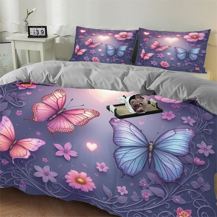 91家纺网 家纺一手货源 找家纺 合纵跨境工厂 2025新款一件定制跨境磨毛单被套被套三件套希音集采亚马逊速卖通24小时内发货-花卉主题三被套三件套 1XAH58293002