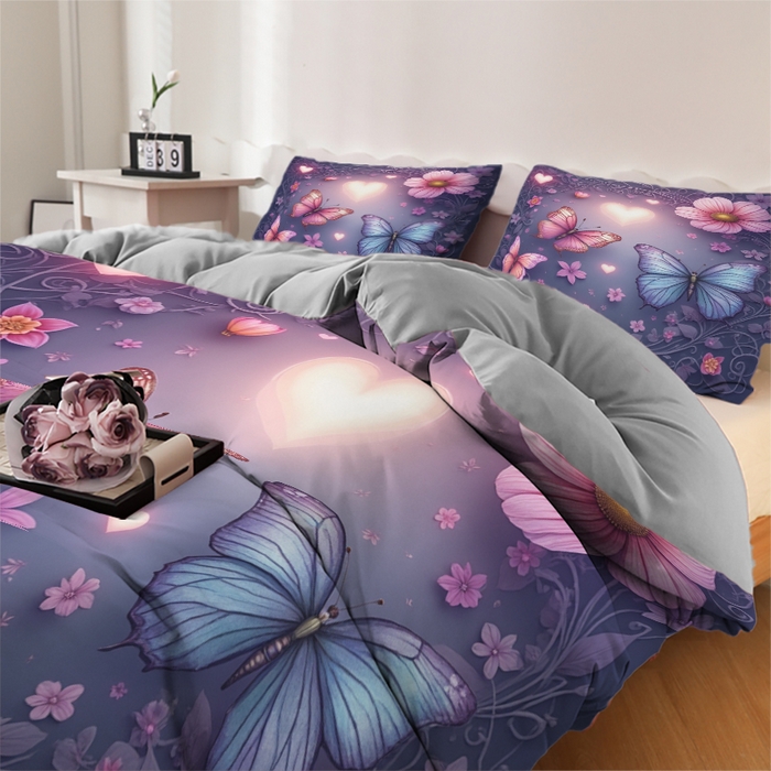 91家纺网 家纺一手货源 找家纺 合纵跨境工厂 2025新款一件定制跨境磨毛单被套被套三件套希音集采亚马逊速卖通24小时内发货-花卉主题三被套三件套 1XAH58293002