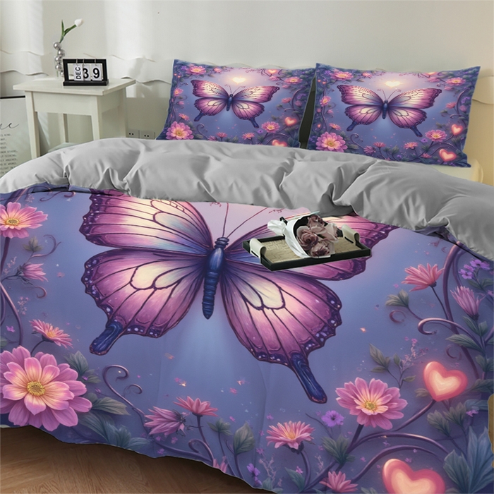 91家纺网 家纺一手货源 找家纺 合纵跨境工厂 2025新款一件定制跨境磨毛单被套被套三件套希音集采亚马逊速卖通24小时内发货-花卉主题三被套三件套 1XAH58293005