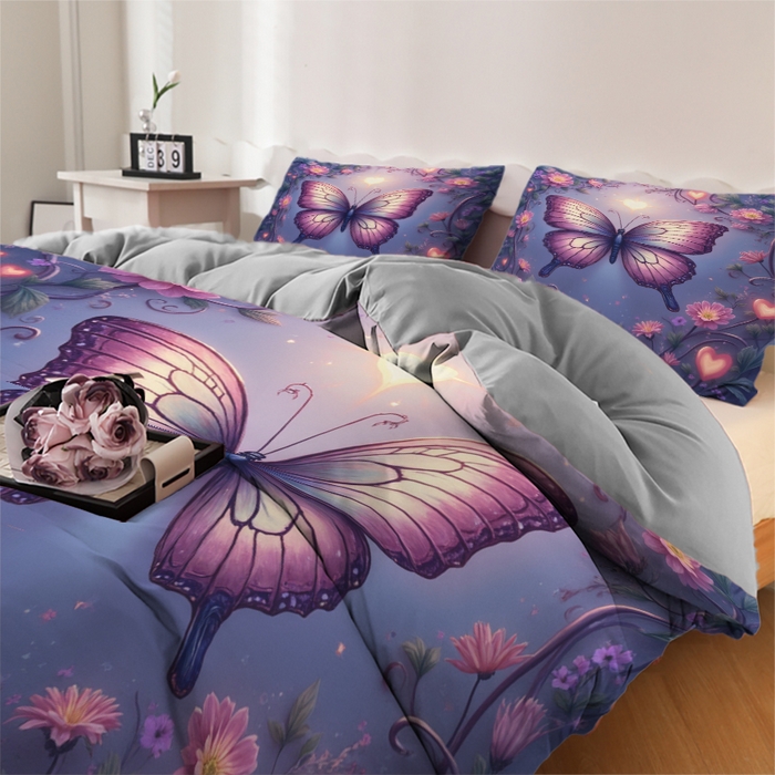 91家纺网 家纺一手货源 找家纺 合纵跨境工厂 2025新款一件定制跨境磨毛单被套被套三件套希音集采亚马逊速卖通24小时内发货-花卉主题三被套三件套 1XAH58293005