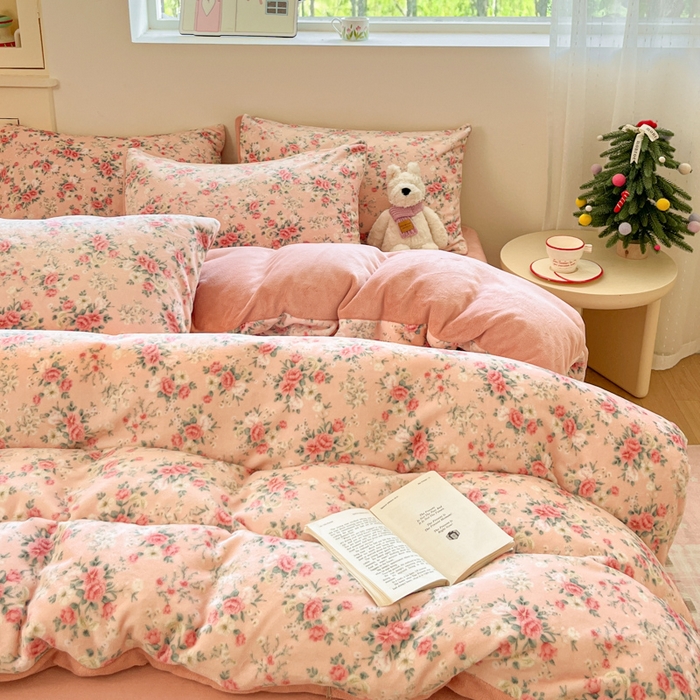 91家纺网 家纺一手货源 找家纺 贝扬思家纺 2025新款软fufu加厚保暖可爱系简约牛奶绒套件系列（小红书推荐）（提供买家秀） 星辰闪烁