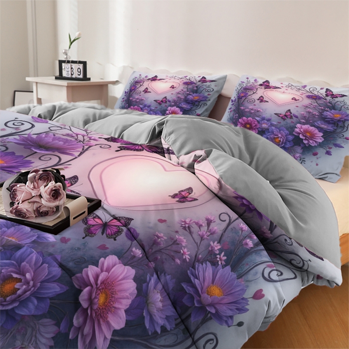 91家纺网 家纺一手货源 找家纺 合纵跨境工厂 2025新款一件定制跨境磨毛单被套被套三件套希音集采亚马逊速卖通24小时内发货-花卉主题三被套三件套 1XAH58293009