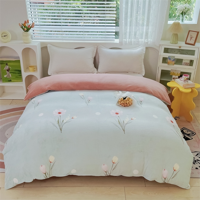 91家纺网 家纺一手货源 找家纺 （总）锦罗绣 2025新款230克牛奶绒印花单被套