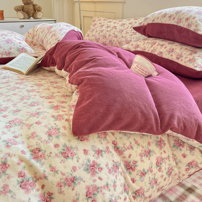 91家纺网 家纺一手货源 找家纺 贝扬思家纺 2025新款软fufu加厚保暖可爱系简约牛奶绒套件系列（小红书推荐）（提供买家秀） 疏影