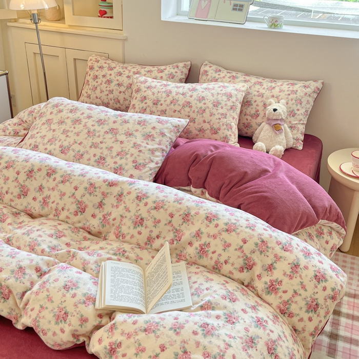 91家纺网 家纺一手货源 找家纺 贝扬思家纺 2025新款软fufu加厚保暖可爱系简约牛奶绒套件系列（小红书推荐）（提供买家秀） 疏影