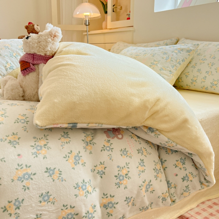 91家纺网 家纺一手货源 找家纺 贝扬思家纺 2025新款软fufu加厚保暖可爱系简约牛奶绒套件系列（小红书推荐）（提供买家秀） 茉莉小象