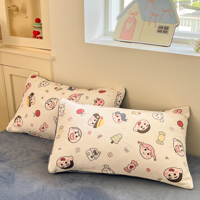 91家纺网 家纺一手货源 找家纺 贝扬思家纺 2025新款软fufu加厚保暖可爱系简约牛奶绒套件系列（小红书推荐）（提供买家秀） 小小新