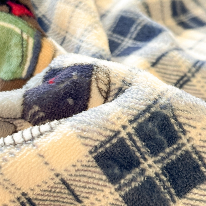 91家纺网 家纺一手货源 找家纺 贝扬思家纺 2025新款软fufu加厚保暖可爱系简约牛奶绒套件系列（小红书推荐）（提供买家秀） 蓝格英伦熊