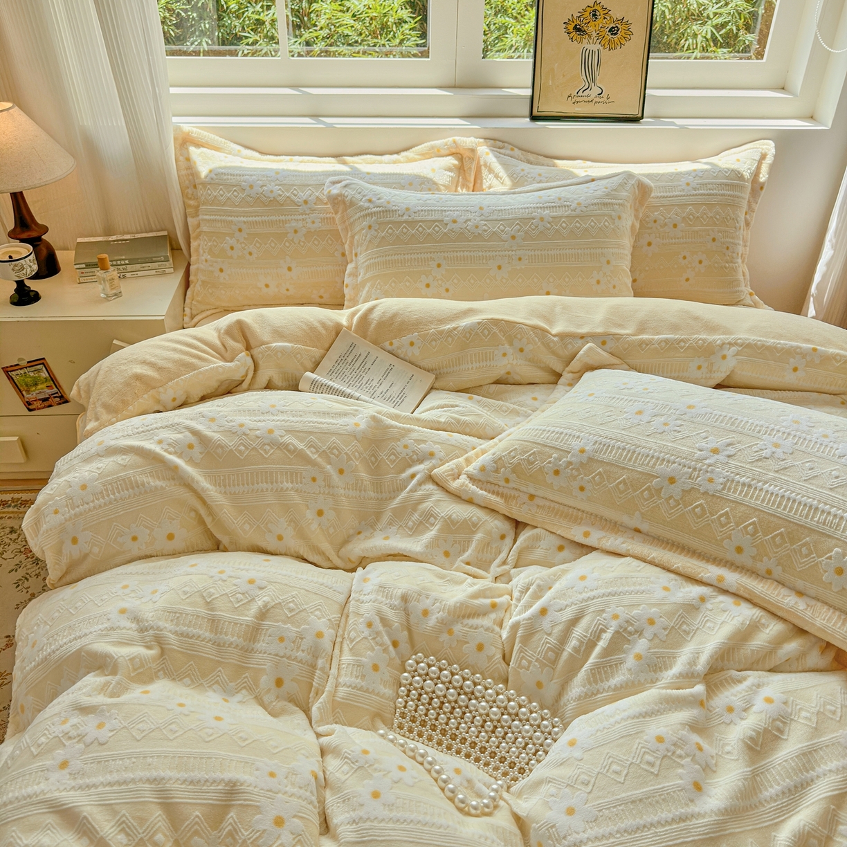 91家纺网 家纺一手货源 找家纺 （总）娜娜 2025新款高克重牛奶绒百花齐放系列四件套