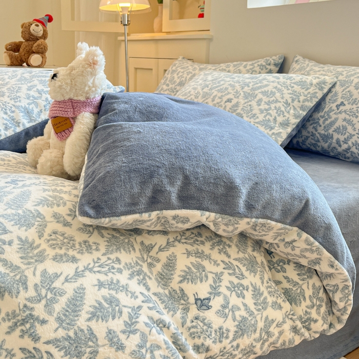 91家纺网 家纺一手货源 找家纺 贝扬思家纺 2025新款软fufu加厚保暖可爱系简约牛奶绒套件系列（小红书推荐）（提供买家秀） 风沙沙