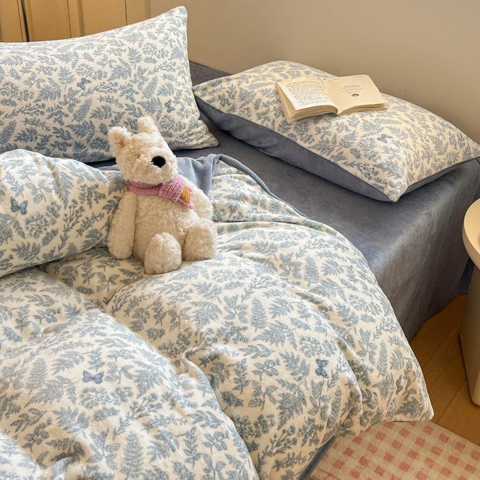 91家纺网 家纺一手货源 找家纺 贝扬思家纺 2025新款软fufu加厚保暖可爱系简约牛奶绒套件系列（小红书推荐）（提供买家秀） 风沙沙