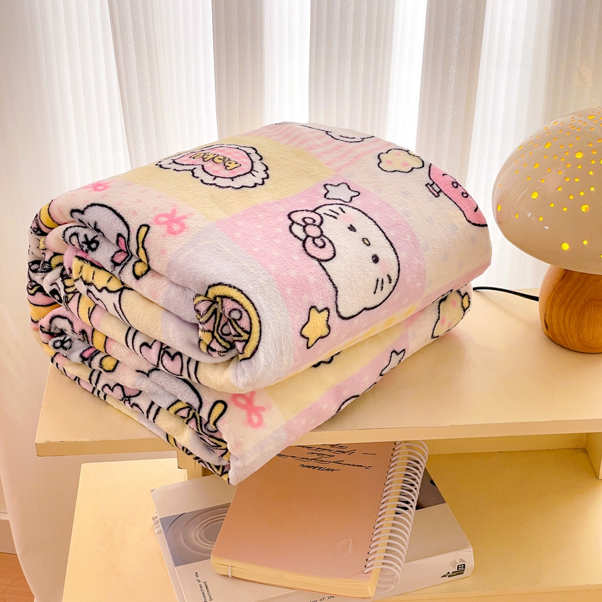 91家纺网 家纺一手货源 找家纺 Mata蔓塔家 2025新款四季款双面印花牛奶绒午休毯毛毯毯子空调毯 少女战士