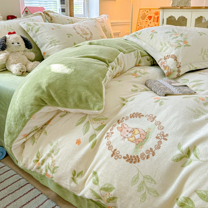 91家纺网 家纺一手货源 找家纺 （总）卡普家居 2025新款加厚保暖牛奶绒系列--四件套