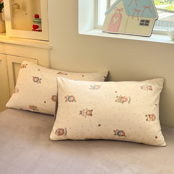 91家纺网 家纺一手货源 找家纺 贝扬思家纺 2025新款软fufu加厚保暖可爱系简约牛奶绒套件系列（小红书推荐）（提供买家秀） 奶糖少女