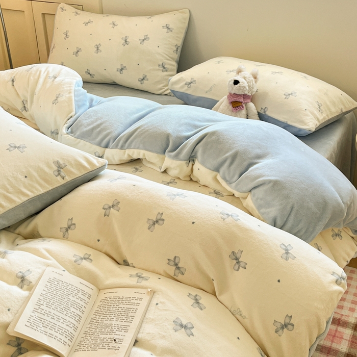 91家纺网 家纺一手货源 找家纺 贝扬思家纺 2025新款软fufu加厚保暖可爱系简约牛奶绒套件系列（小红书推荐）（提供买家秀） 梦幻