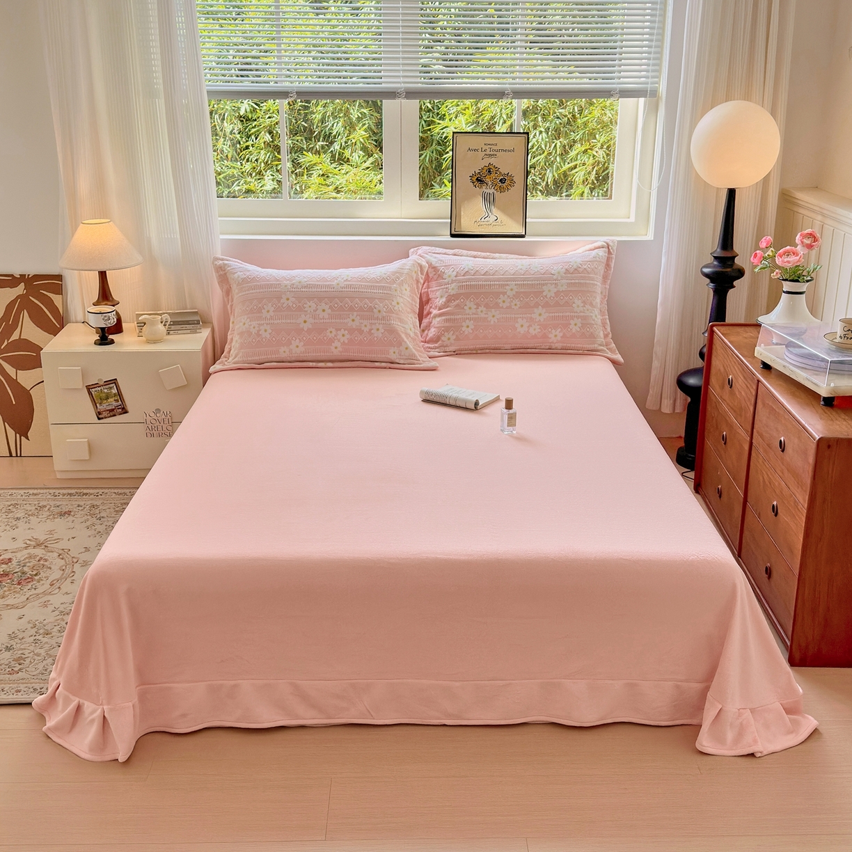 91家纺网 家纺一手货源 找家纺 （总）娜娜 2025新款高克重牛奶绒百花齐放系列单品床单