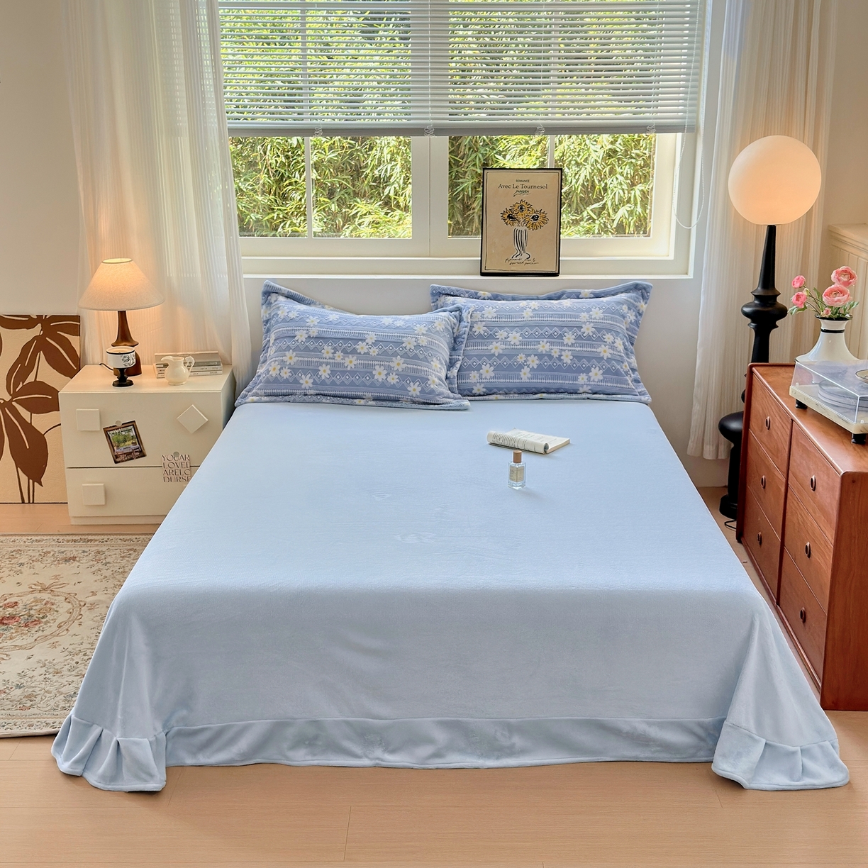 91家纺网 家纺一手货源 找家纺 （总）娜娜 2025新款高克重牛奶绒百花齐放系列单品床单