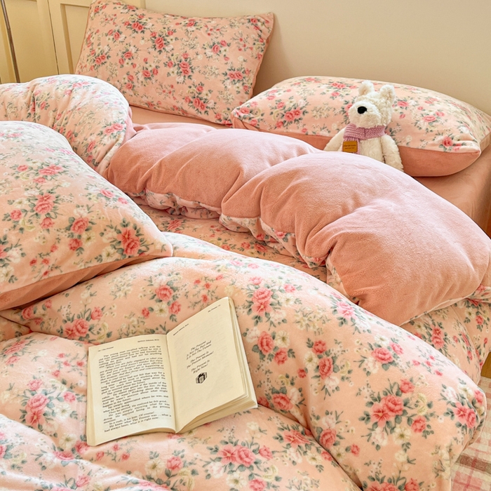 91家纺网 家纺一手货源 找家纺 贝扬思家纺 2025新款软fufu加厚保暖可爱系简约牛奶绒套件系列（小红书推荐）（提供买家秀） 星辰闪烁