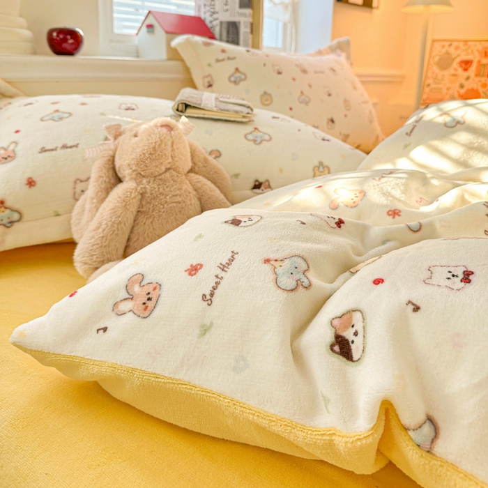 91家纺网 家纺一手货源 找家纺 （总）卡普家居 2025新款加厚保暖牛奶绒系列--四件套