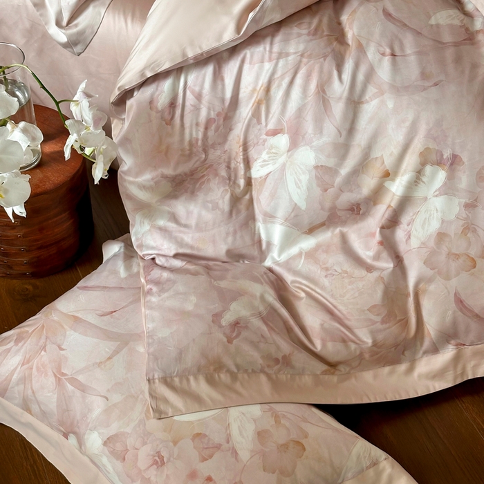 91家纺网 家纺一手货源 找家纺 （总）云栖家居 2025新款纯棉全棉长绒棉数码印花四件套-芳菲