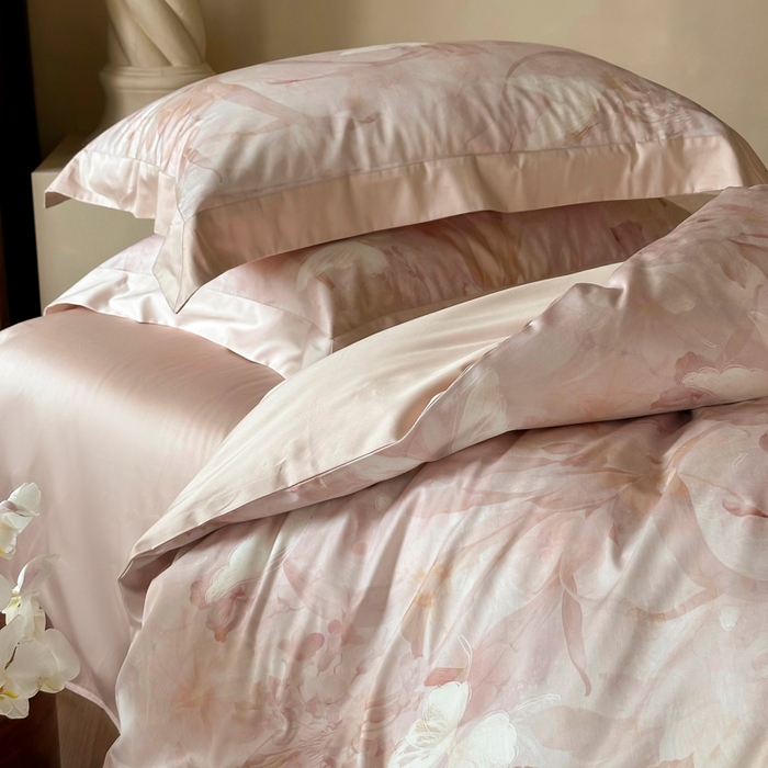 91家纺网 家纺一手货源 找家纺 （总）云栖家居 2025新款纯棉全棉长绒棉数码印花四件套-芳菲