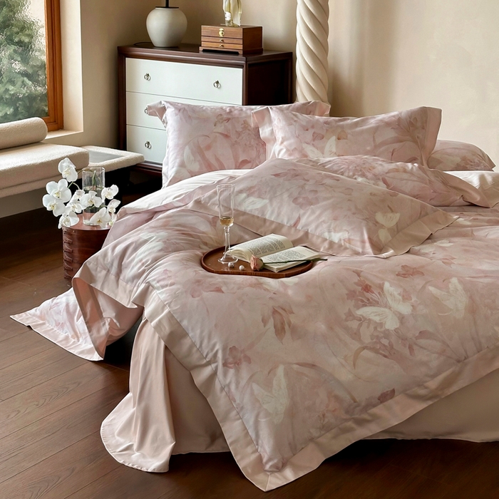 （总）云栖家居 2025新款纯棉全棉长绒棉数码印花四件套-芳菲