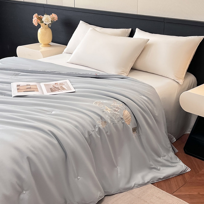 91家纺网 家纺一手货源 找家纺 （总）紫乐 2025新款A类全棉60支长绒棉绣花蚕丝被桑蚕丝柞蚕丝冬被春秋被被子被芯-包检测