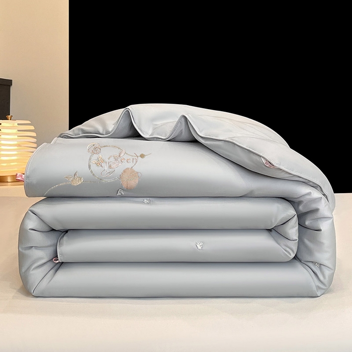 91家纺网 家纺一手货源 找家纺 （总）紫乐 2025新款A类全棉60支长绒棉绣花蚕丝被桑蚕丝柞蚕丝冬被春秋被被子被芯-包检测