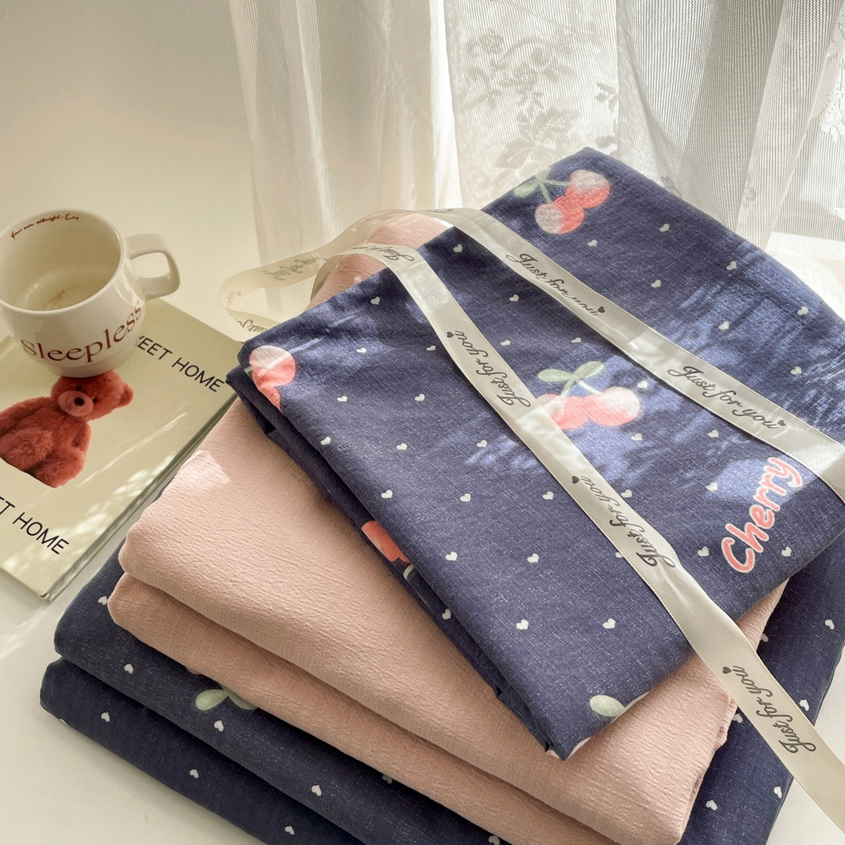 91家纺网 家纺一手货源 找家纺 铺尚美家纺 2025新款云感提花双层纱系列 大吉大厘