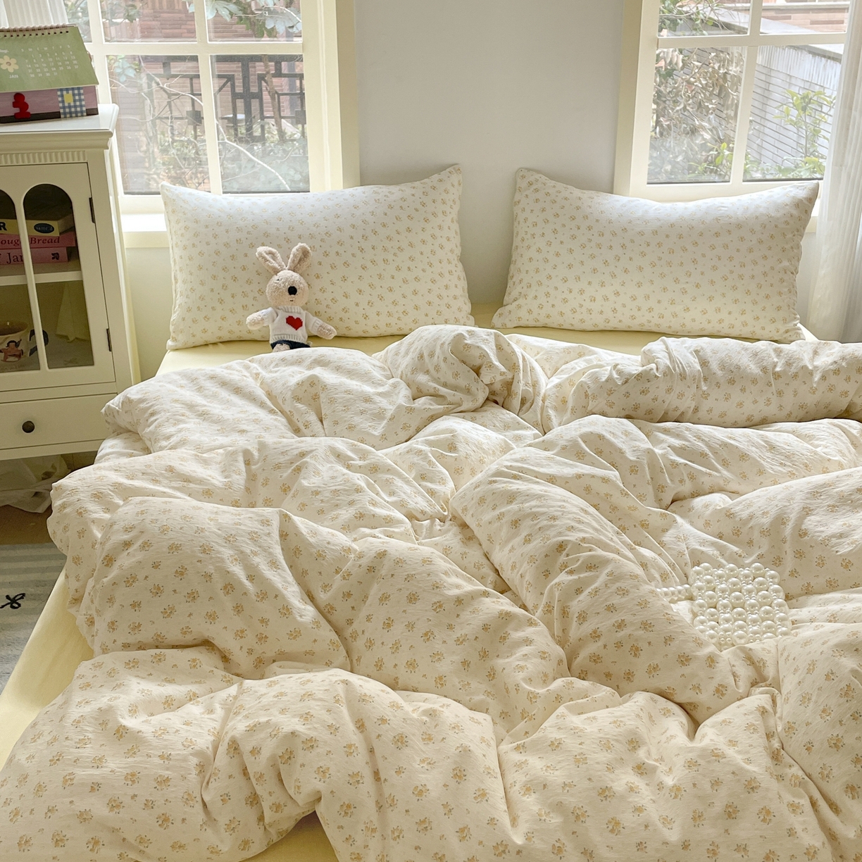 91家纺网 家纺一手货源 找家纺 铺尚美家纺 2025新款云感提花双层纱系列 橘子海