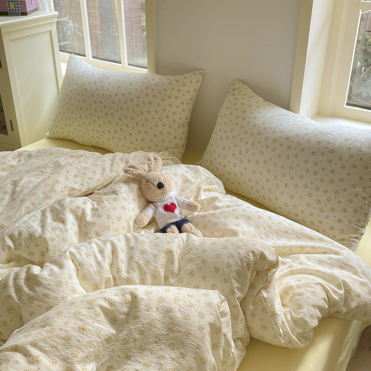 91家纺网 家纺一手货源 找家纺 铺尚美家纺 2025新款云感提花双层纱系列 橘子海