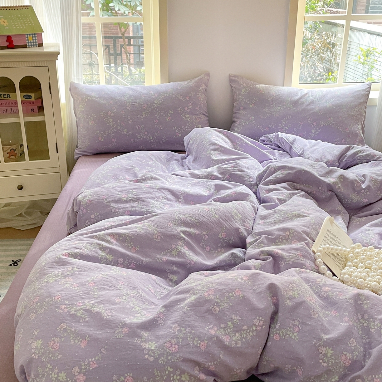 91家纺网 家纺一手货源 找家纺 铺尚美家纺 2025新款云感提花双层纱系列 恋如青柠香