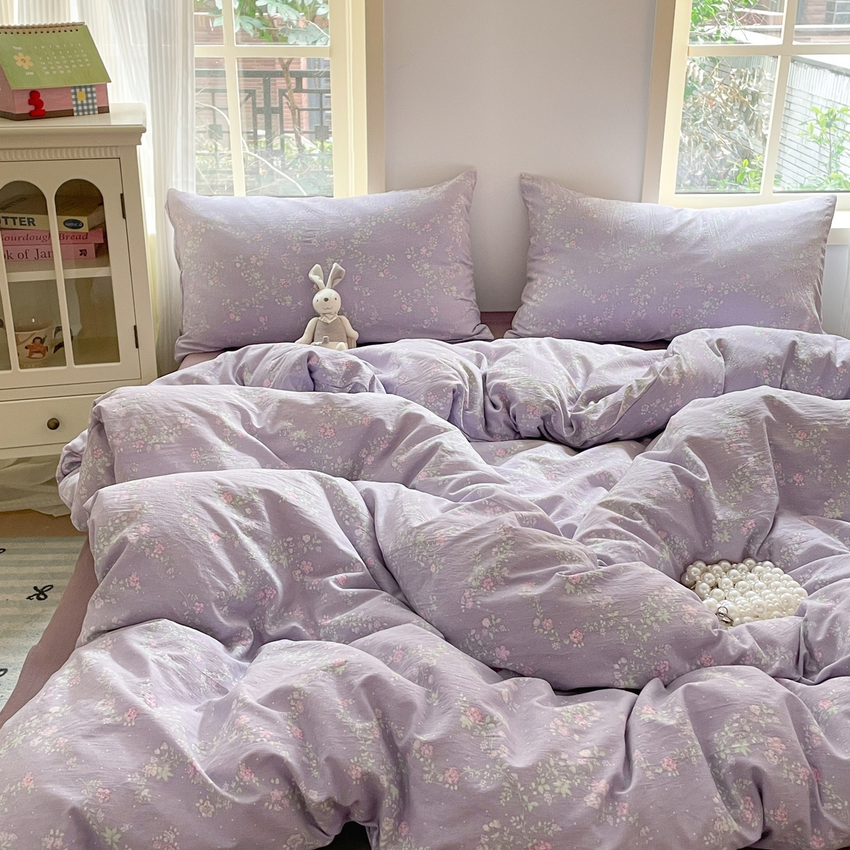 91家纺网 家纺一手货源 找家纺 铺尚美家纺 2025新款云感提花双层纱系列 恋如青柠香