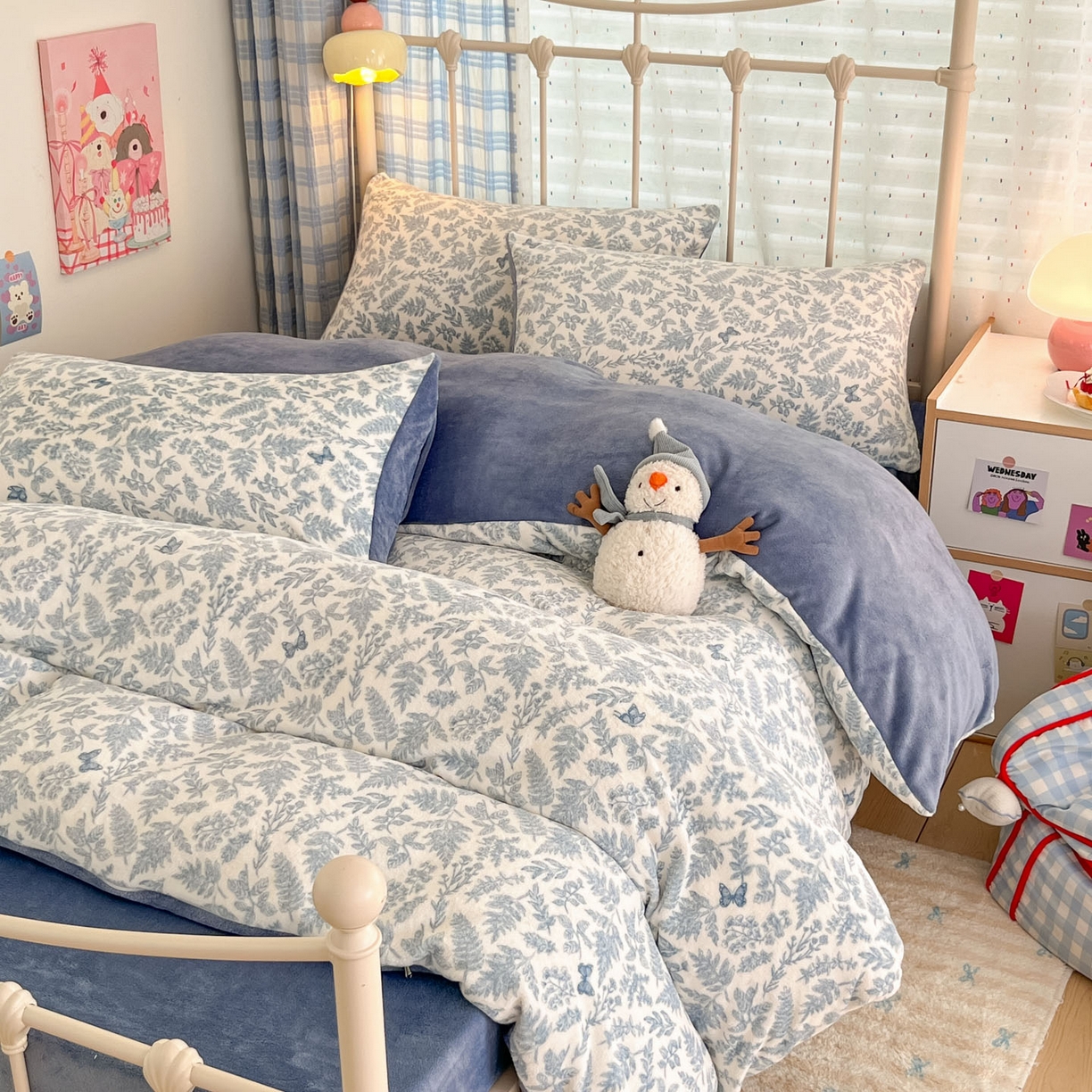 91家纺网 家纺一手货源 找家纺 （总）贝扬思家纺 2025新款软fufu加厚保暖可爱系牛奶绒宿舍床套件系列（小红书推荐）（提供买家秀）