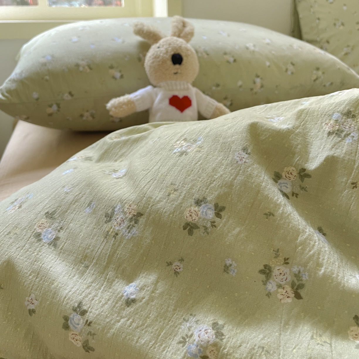 91家纺网 家纺一手货源 找家纺 铺尚美家纺 2025新款云感提花双层纱系列 落日暮年-绿