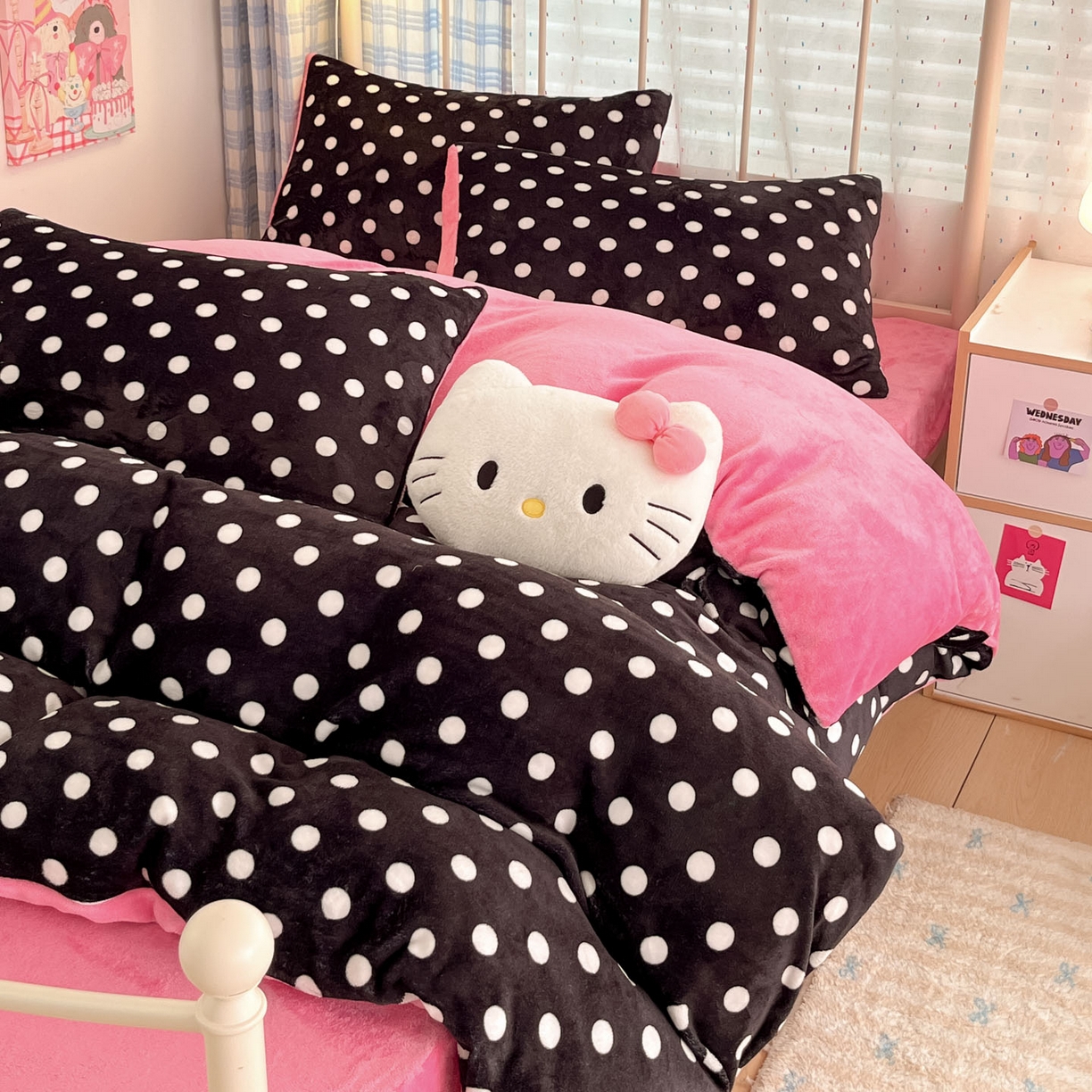 91家纺网 家纺一手货源 找家纺 （总）贝扬思家纺 2025新款软fufu加厚保暖可爱系牛奶绒宿舍床套件系列（小红书推荐）（提供买家秀）