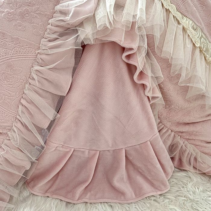 91家纺网 家纺一手货源 找家纺 金绣美居 2025新款加厚雕花牛奶绒四件套-蝶花园 蝶花园-牛奶粉