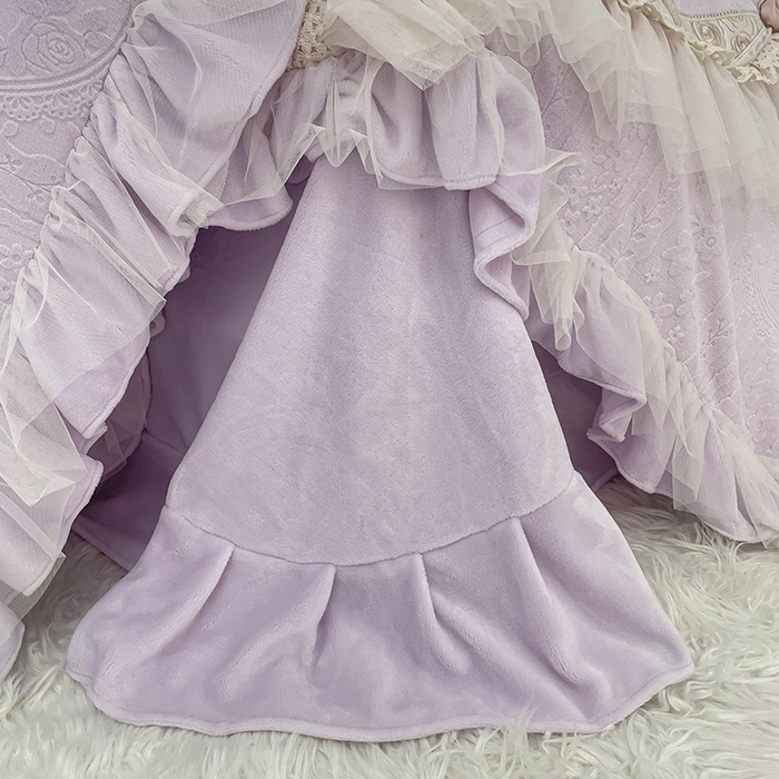 91家纺网 家纺一手货源 找家纺 金绣美居 2025新款加厚雕花牛奶绒四件套-蝶花园 蝶花园-新媚紫