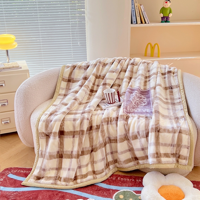 91家纺网 家纺一手货源 找家纺 （总）凯轩毛毯网销专供 2025新款双层学生云毯毛毯保暖毯