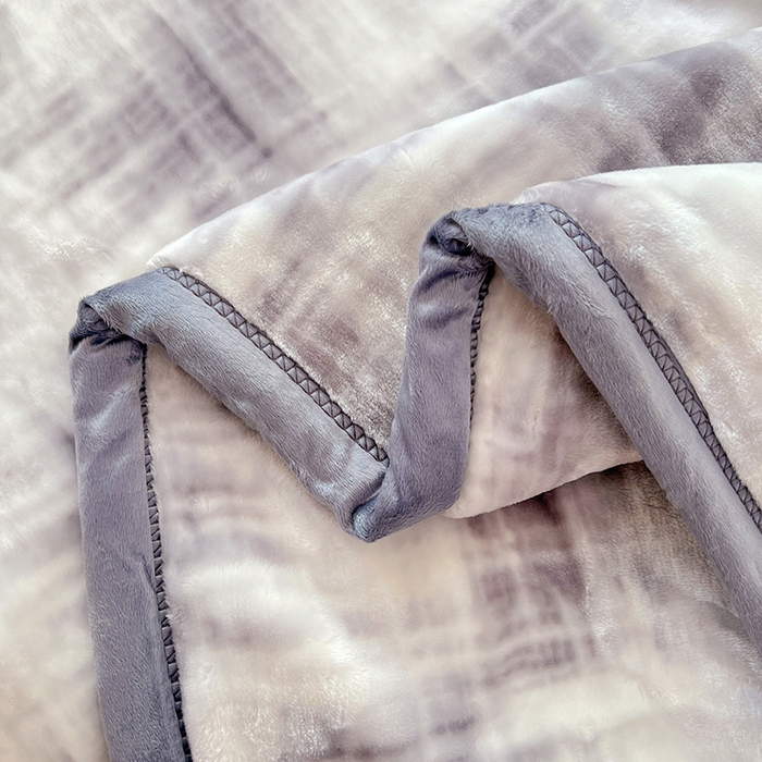 91家纺网 家纺一手货源 找家纺 凯轩毛毯网销专供 2025新款双层学生云毯毛毯保暖毯 佳丽-灰