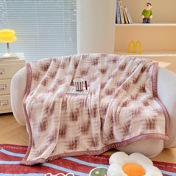 91家纺网 家纺一手货源 找家纺 （总）凯轩毛毯网销专供 2025新款双层学生云毯毛毯保暖毯