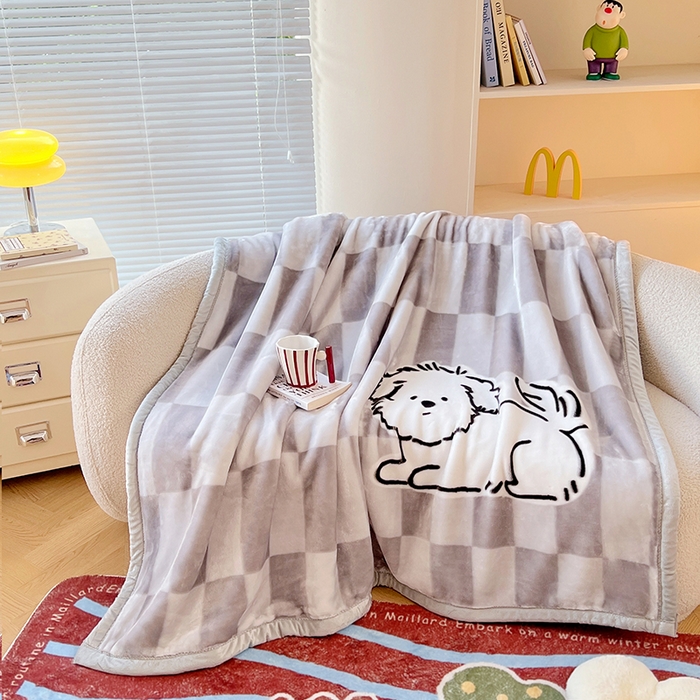 91家纺网 家纺一手货源 找家纺 （总）凯轩毛毯网销专供 2025新款双层学生云毯毛毯保暖毯