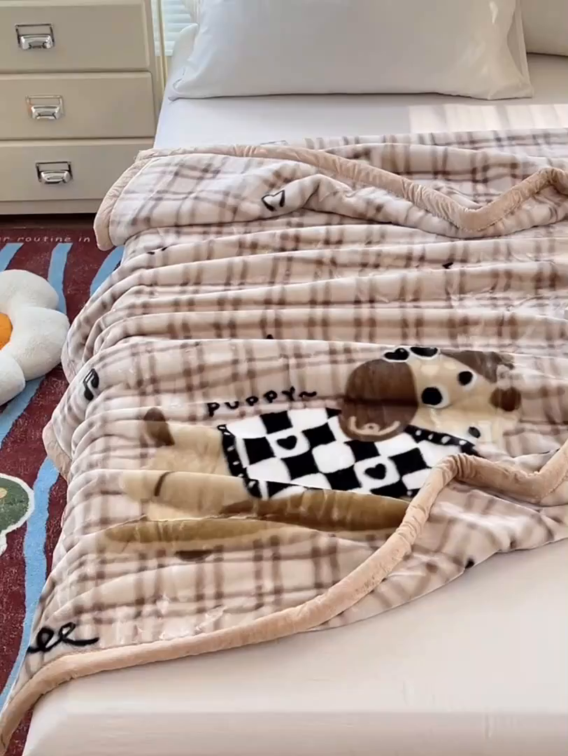 91家纺网 家纺一手货源 找家纺 （总）凯轩毛毯网销专供 2025新款双层学生云毯毛毯保暖毯